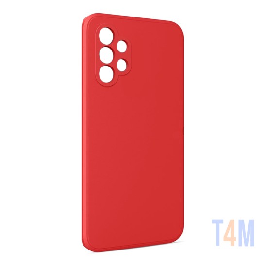 Silicone Case with Camera Shield for Samsung Galaxy A32 4g Red